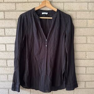 Vince 1/4 Button Women's Lightweight Cotton Top